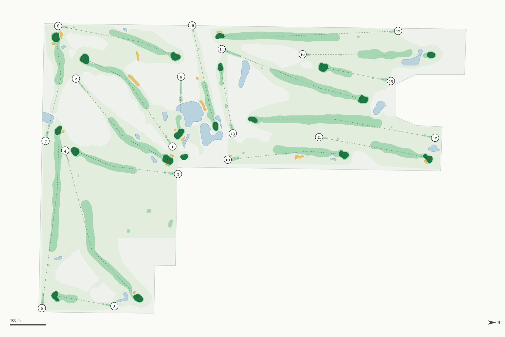 Map of Sandy Ridge Golf Course