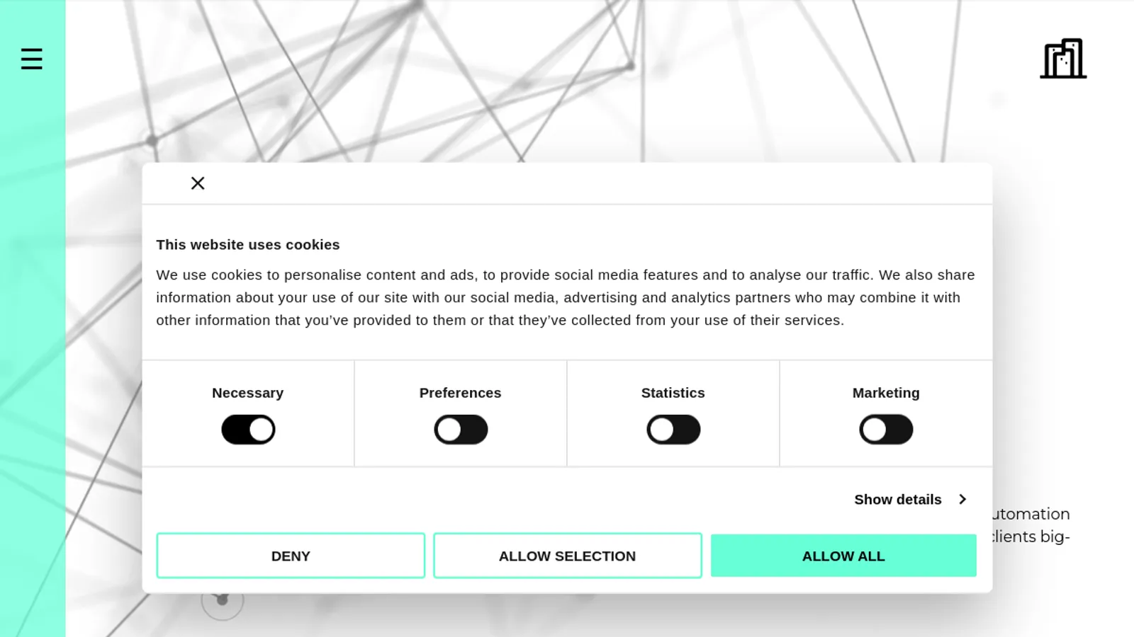 Screenshot of the Green Line Digital LLC homepage