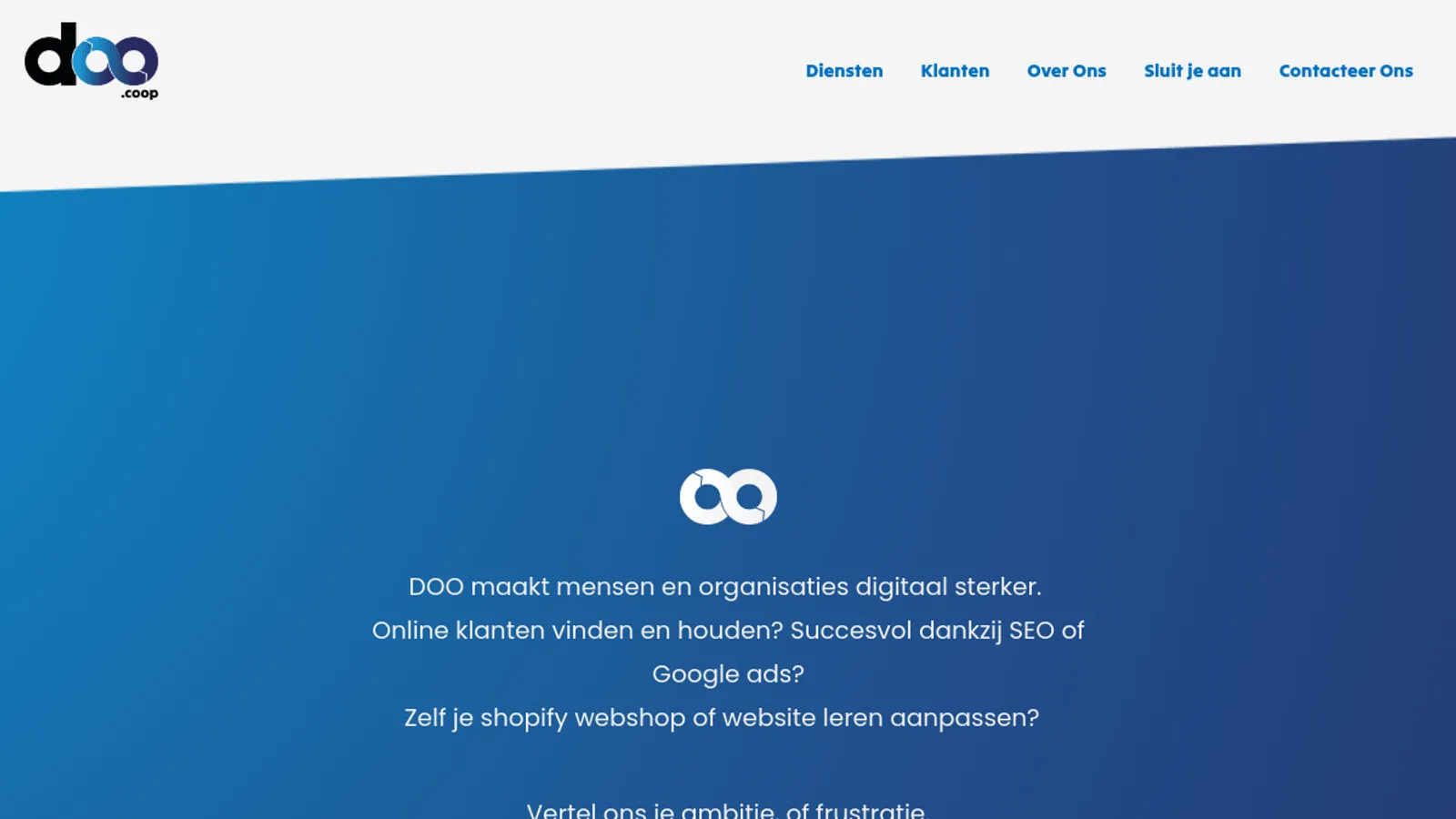 Screenshot of the doo.coop homepage
