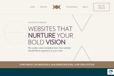 Screenshot of the Thoughtful Websites homepage