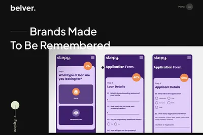 Screenshot of the Belver homepage