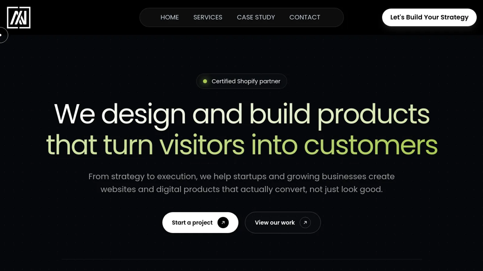 Screenshot of the Array Nest homepage
