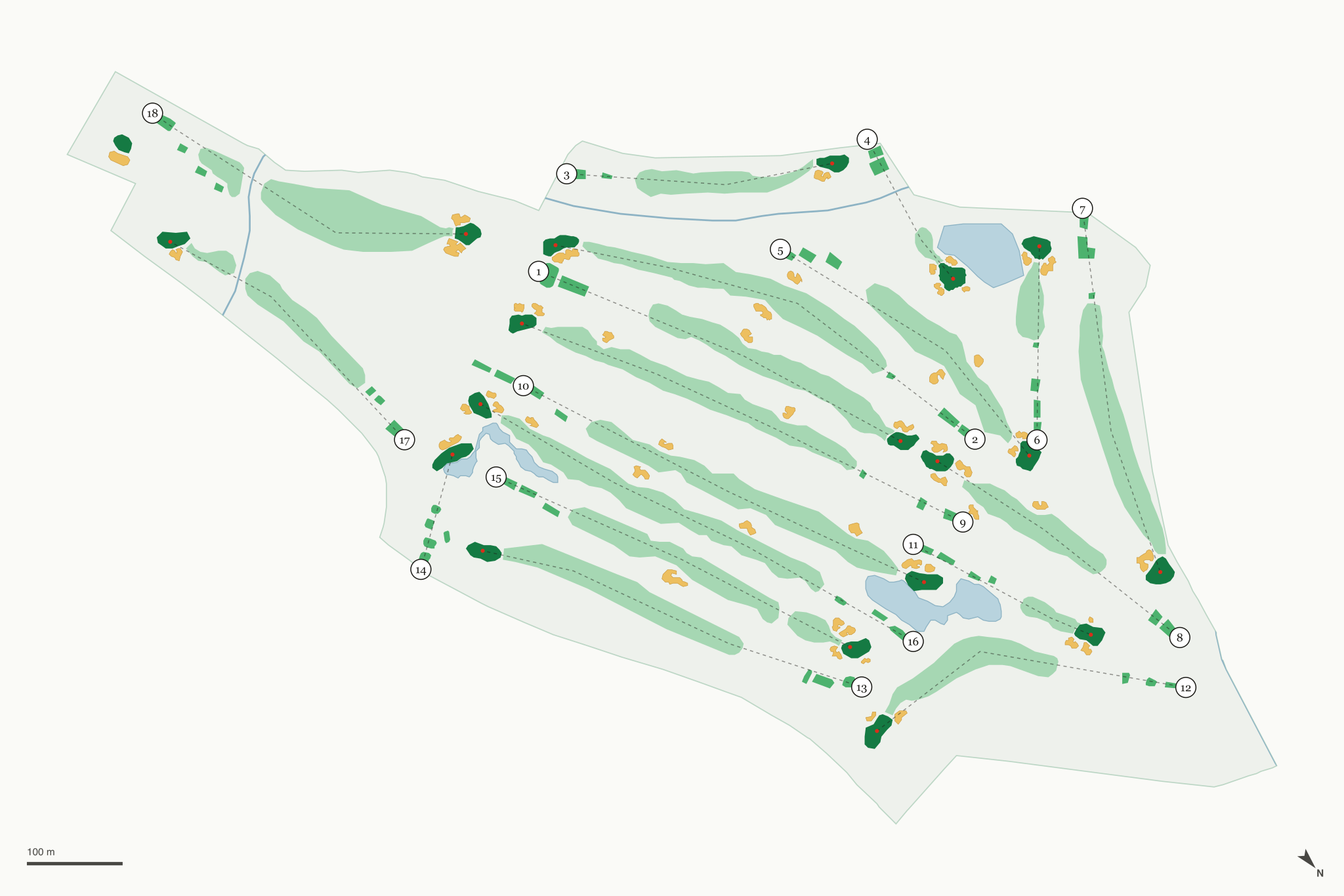 Map of The Club at Castlewood - The Valley Course