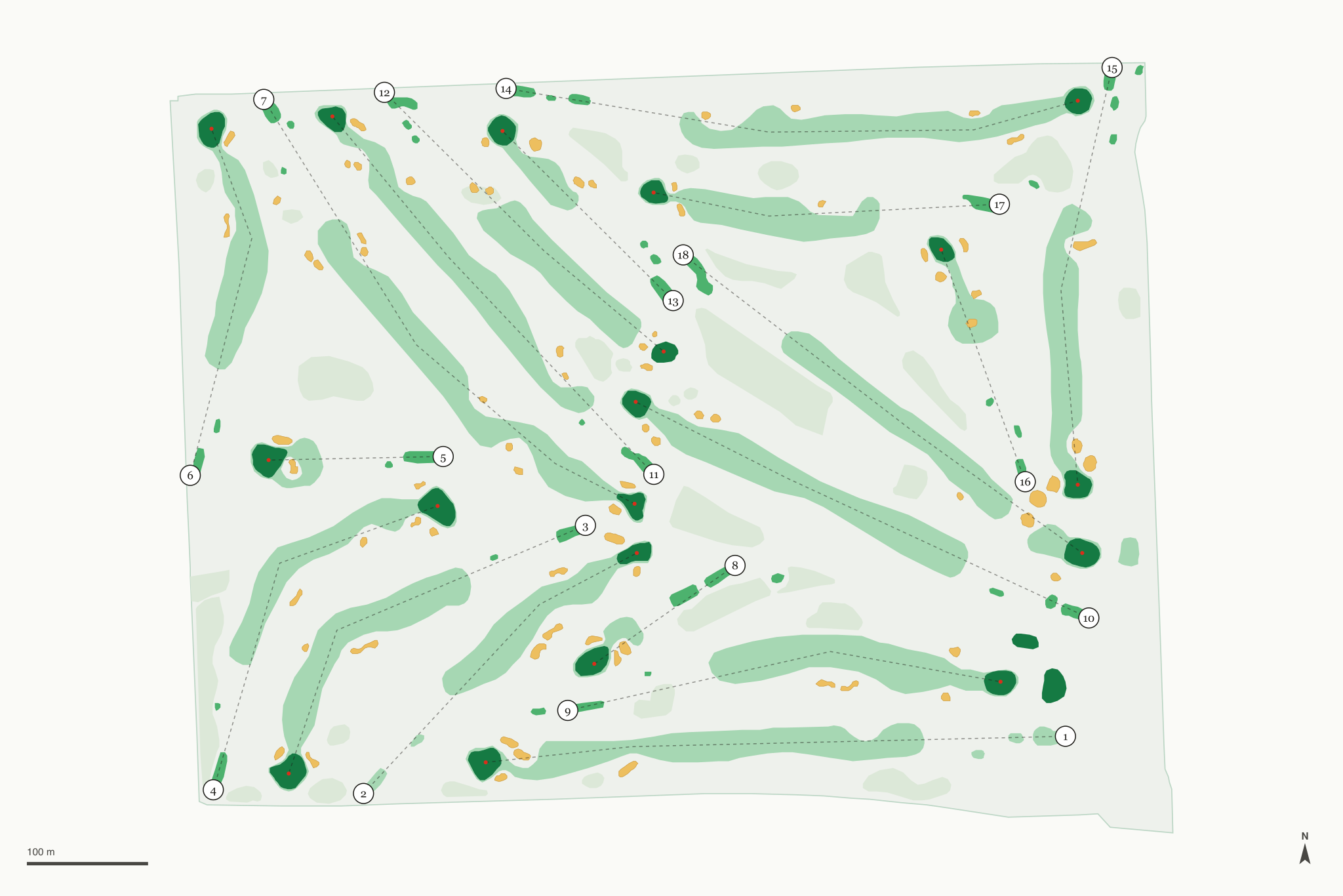 Map of Rackham Golf Course