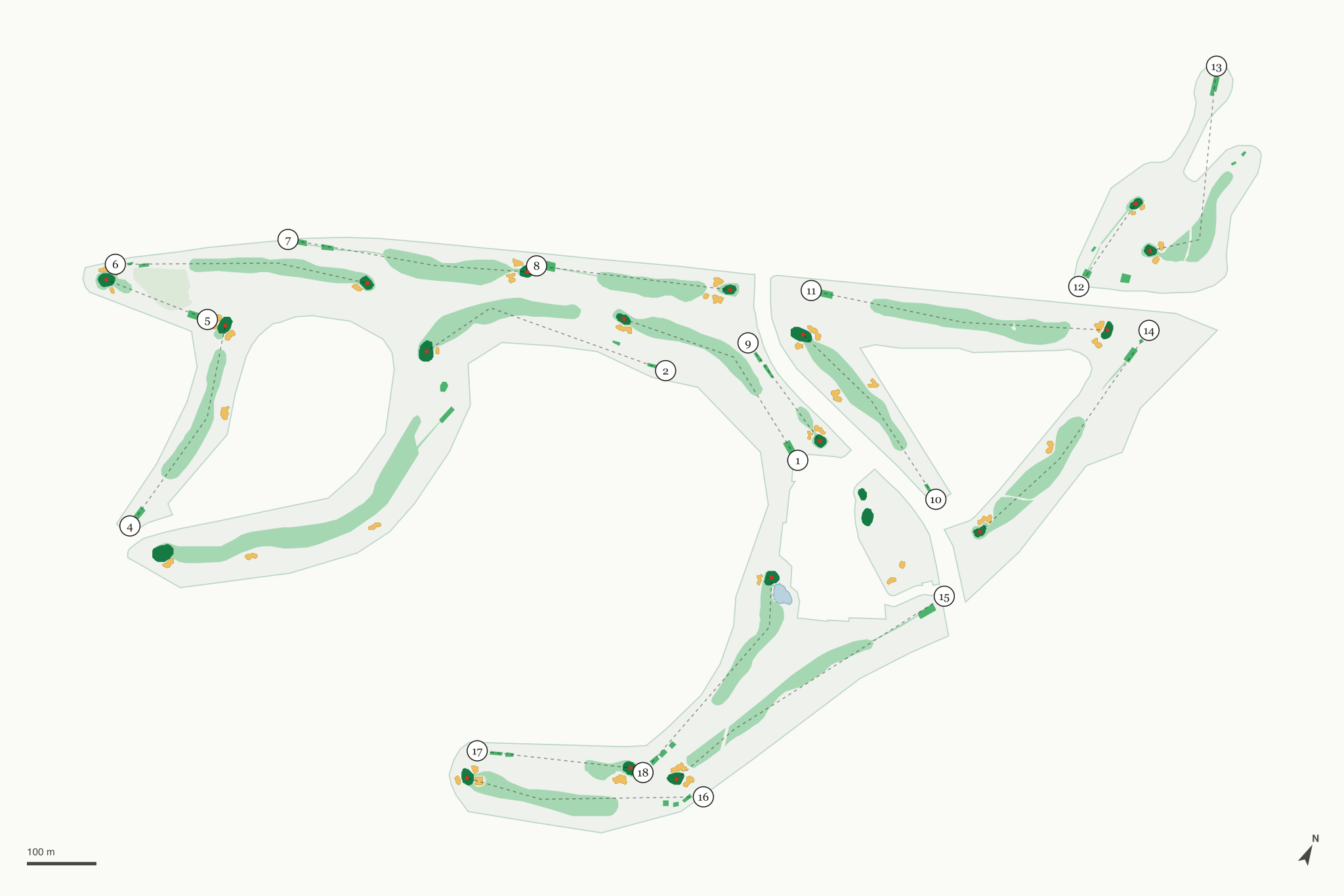 Map of Sunset Hills Country Club