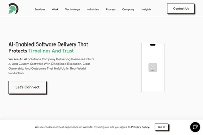 Screenshot of the Evince Development homepage