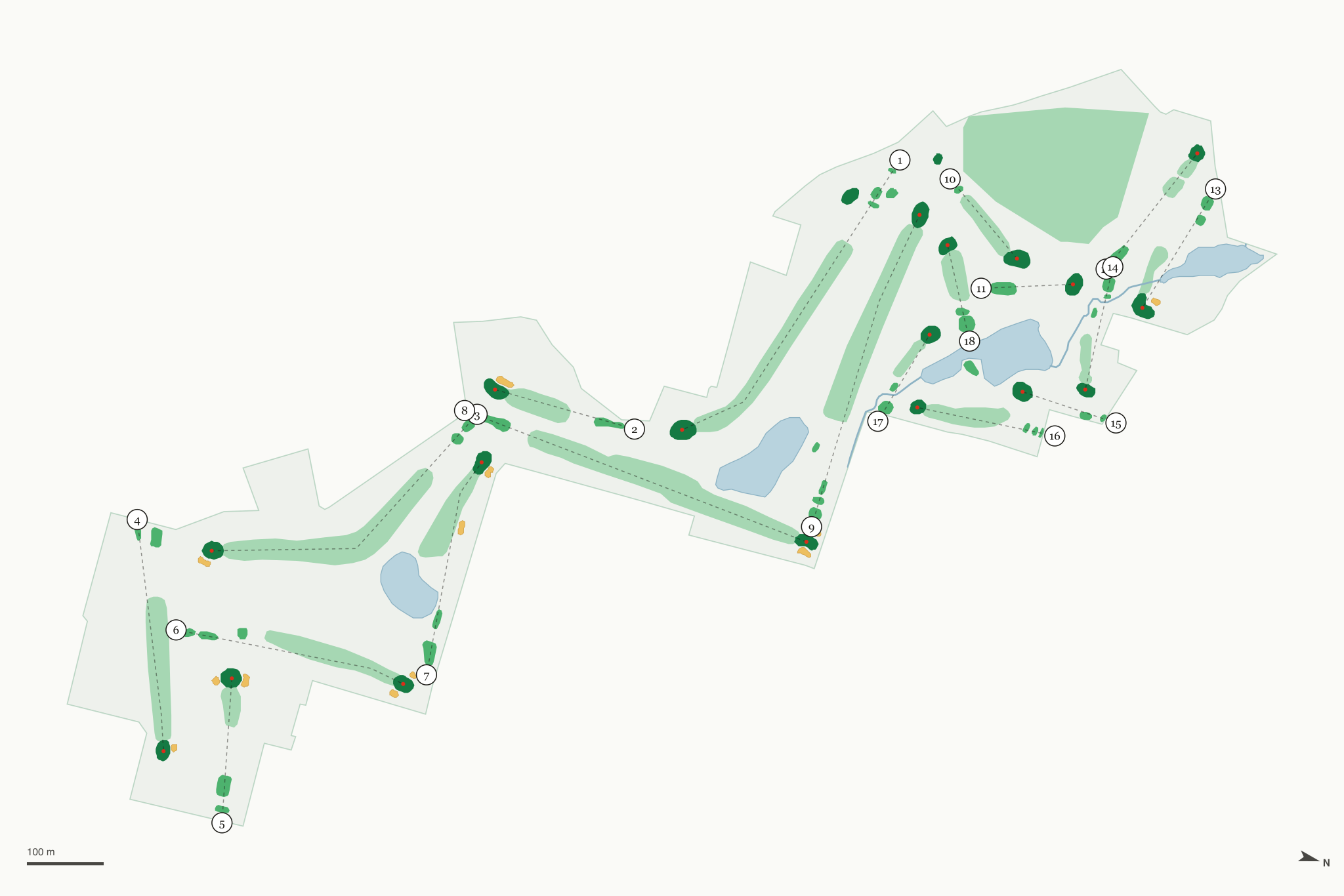 Map of Mick Riley Golf Course