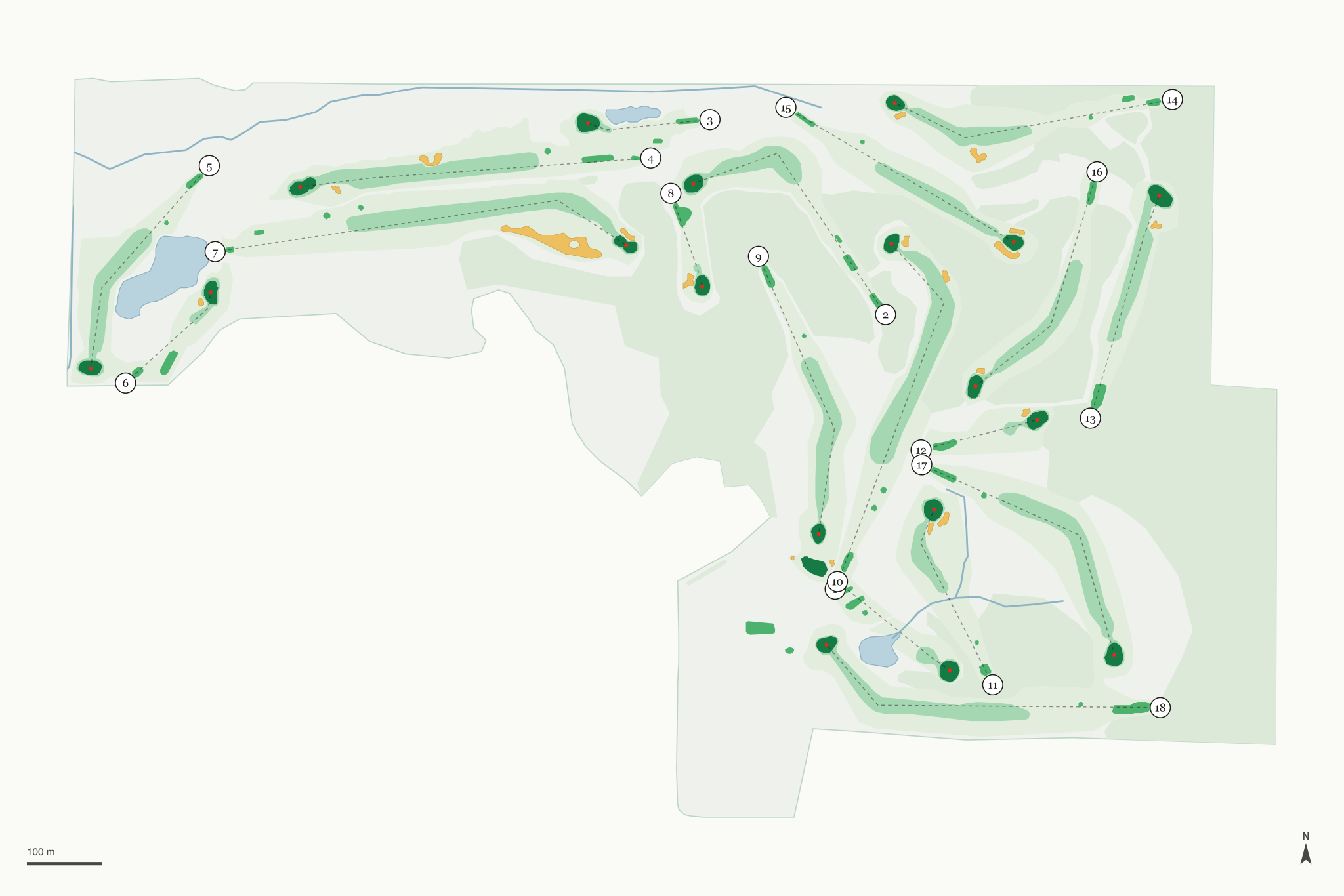 Map of Tanglewood Greens Golf Course