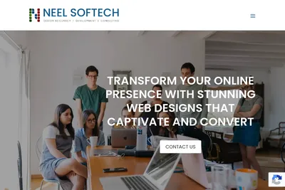 Screenshot of the Neel Softech homepage