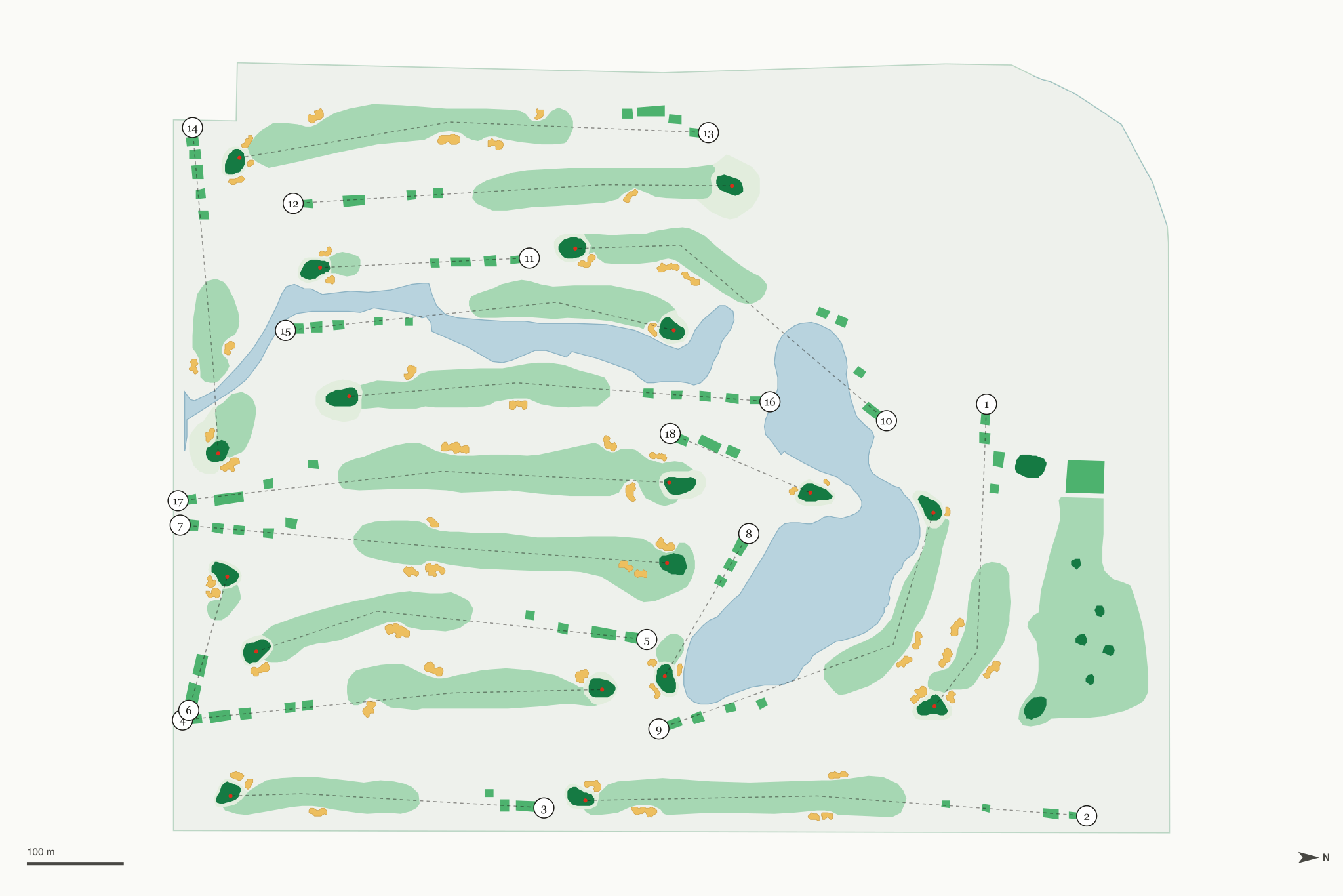 Map of The Falls Golf Course