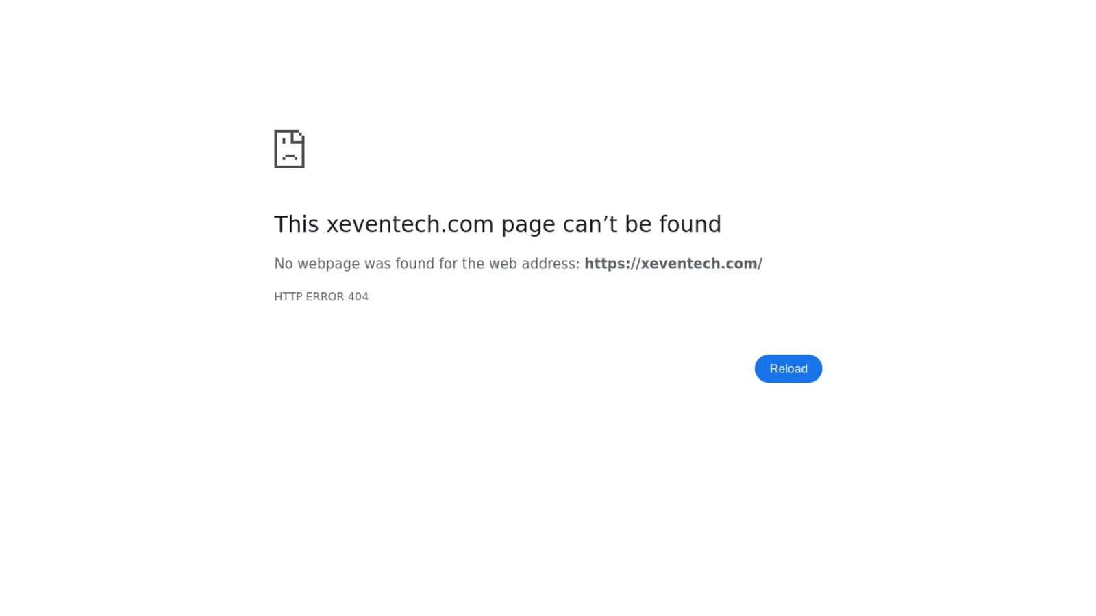 Screenshot of the Xeven Tech homepage