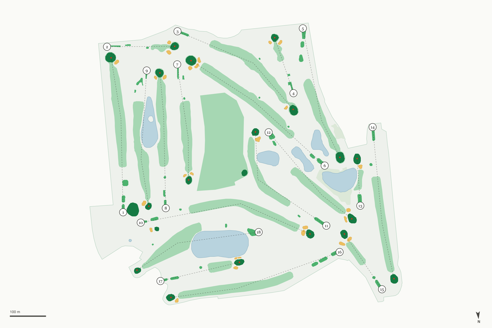 Map of Meadow Hills Golf Course