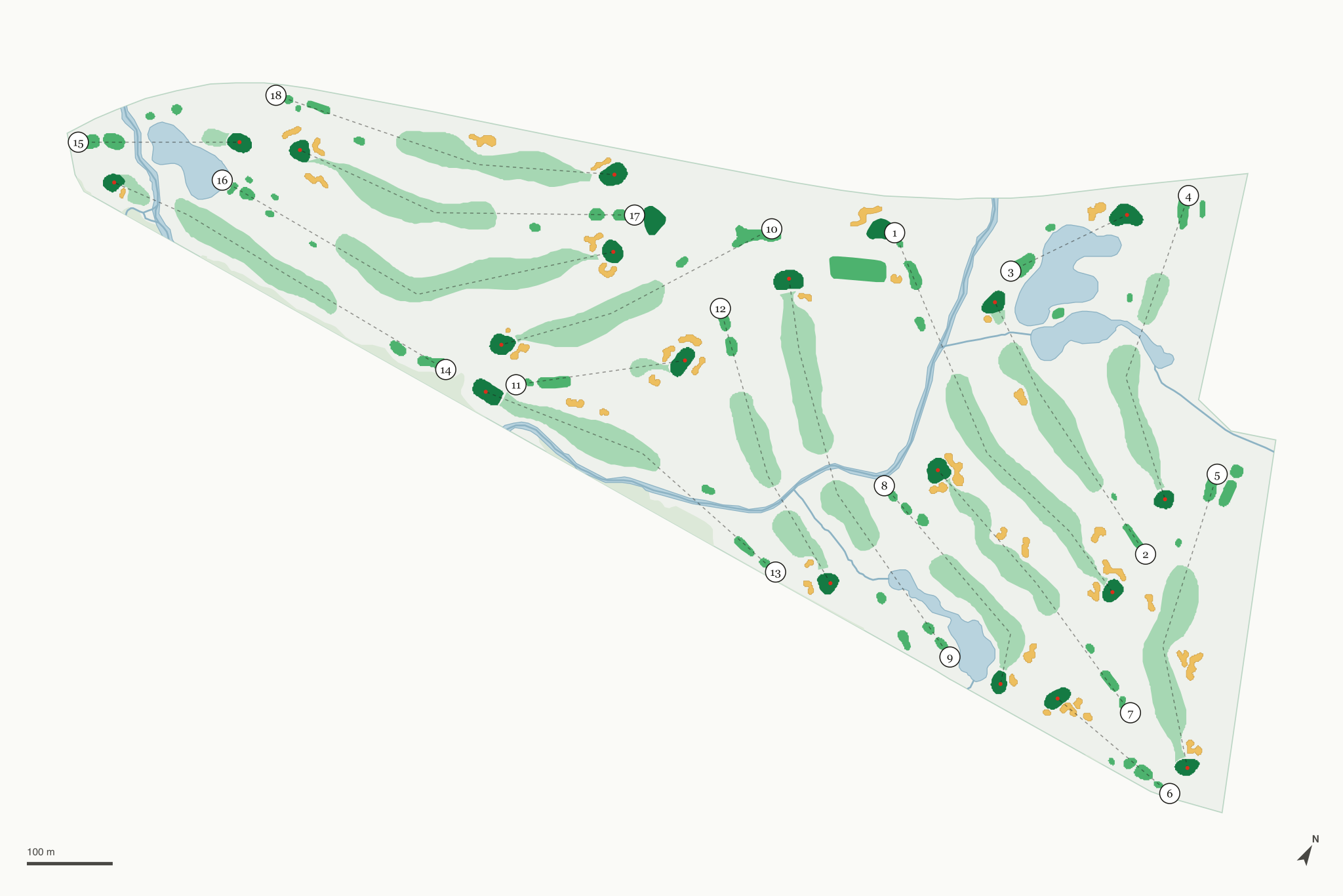 Map of Fox Bend Golf Course