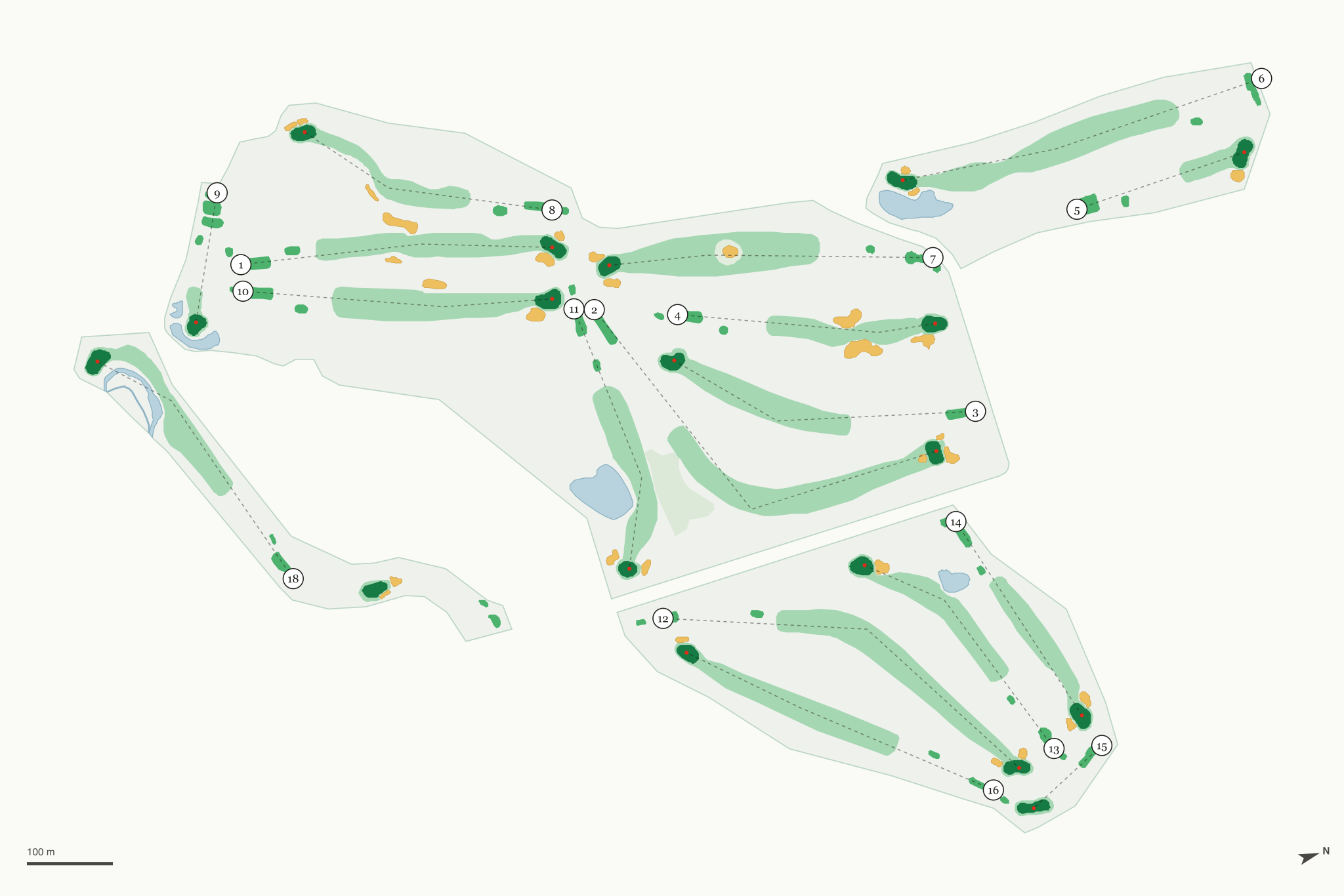 Map of Sugarbrooke Golf Course