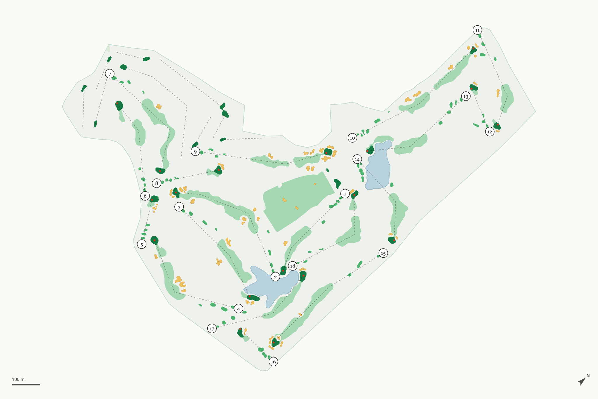 Map of Spencer T Olin Golf Course