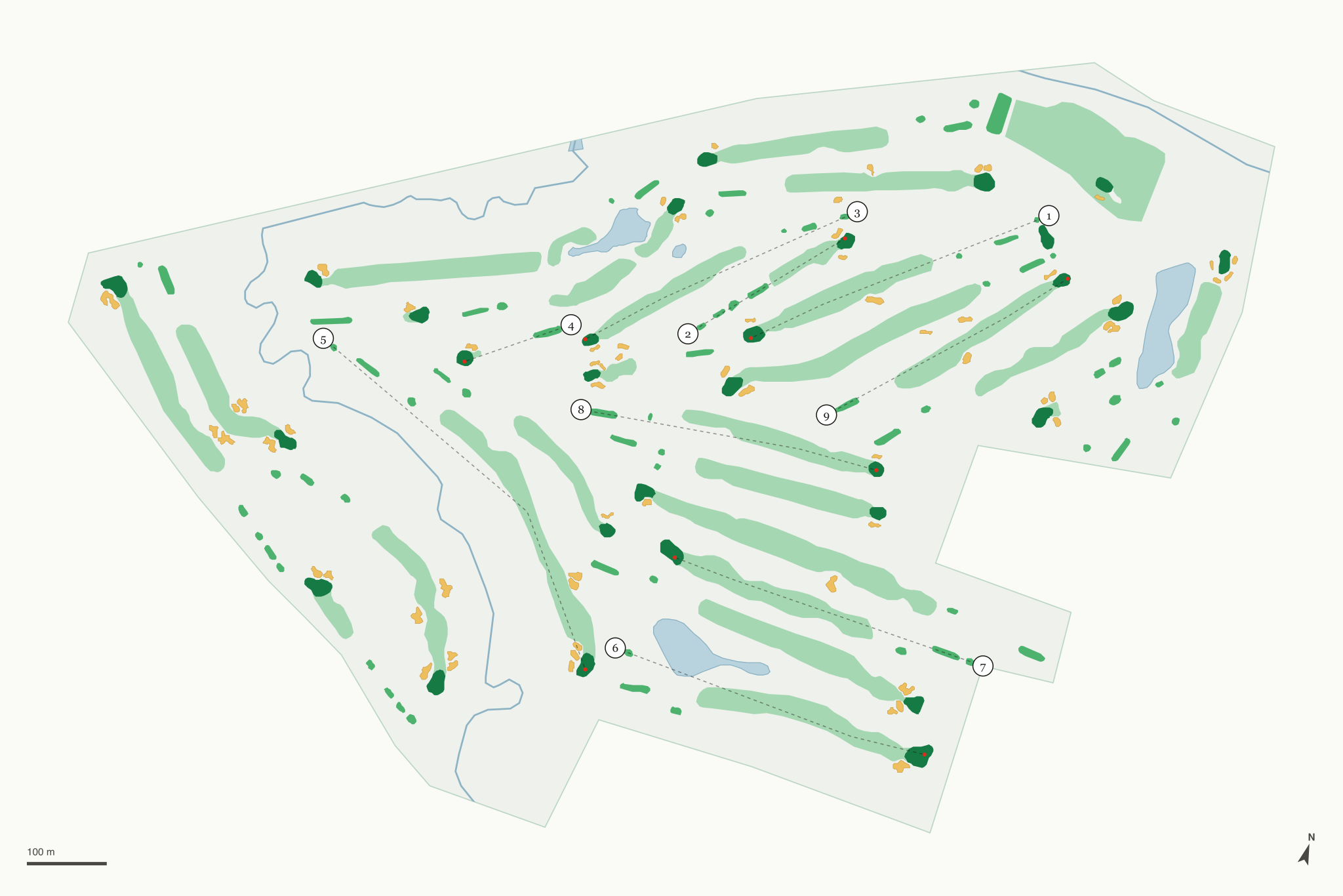 Map of Delbrook Golf Course