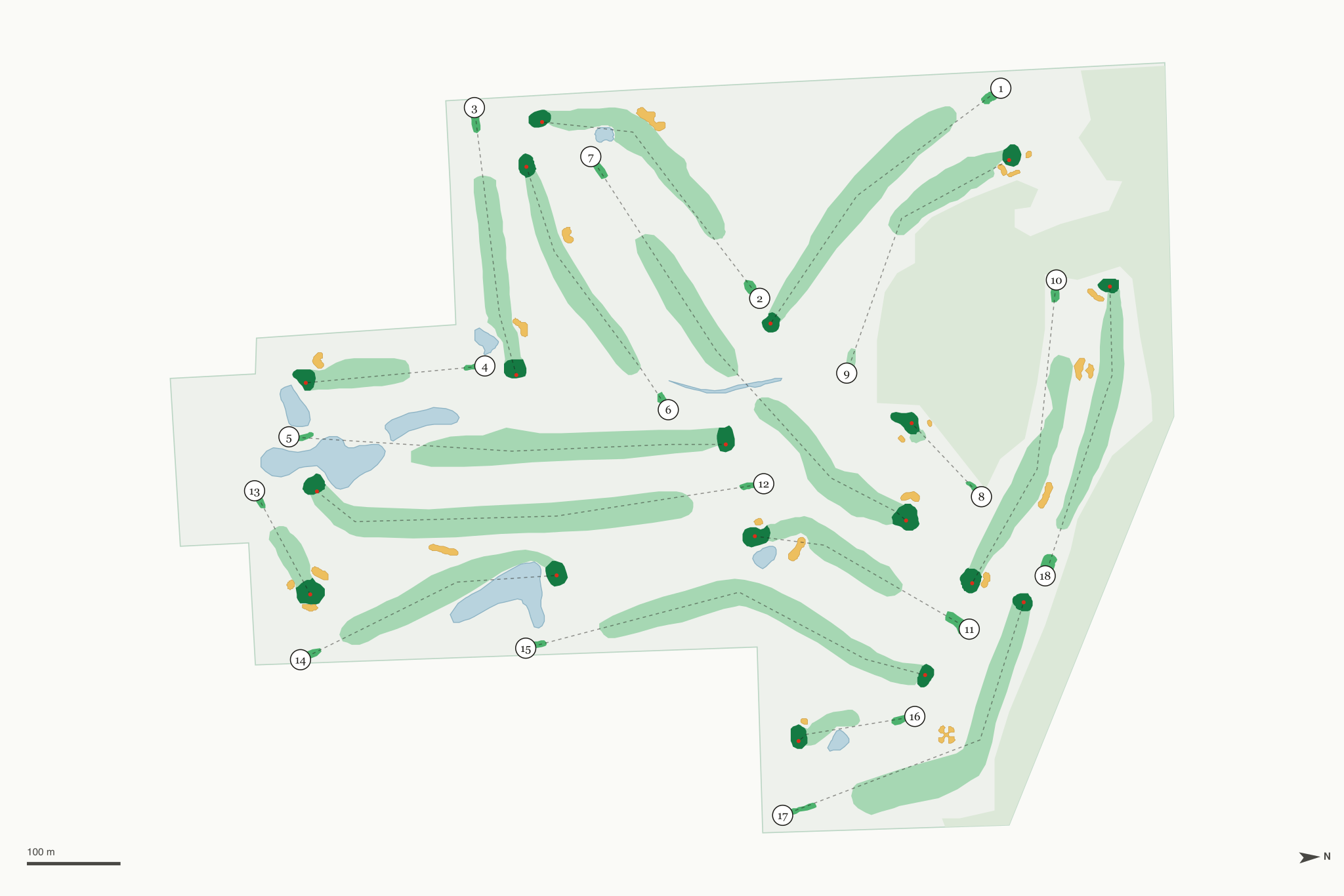 Map of Hilly Haven Golf Course