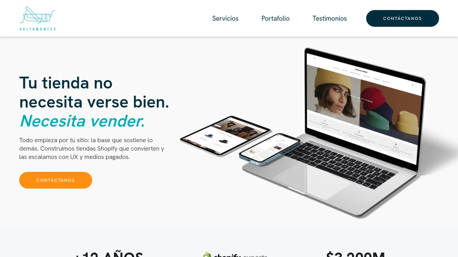 Screenshot of the Saltamontes Mx homepage