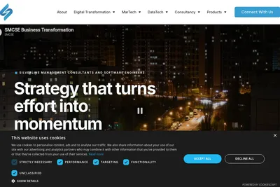Screenshot of the SMCSE Solutions PVT LTD homepage