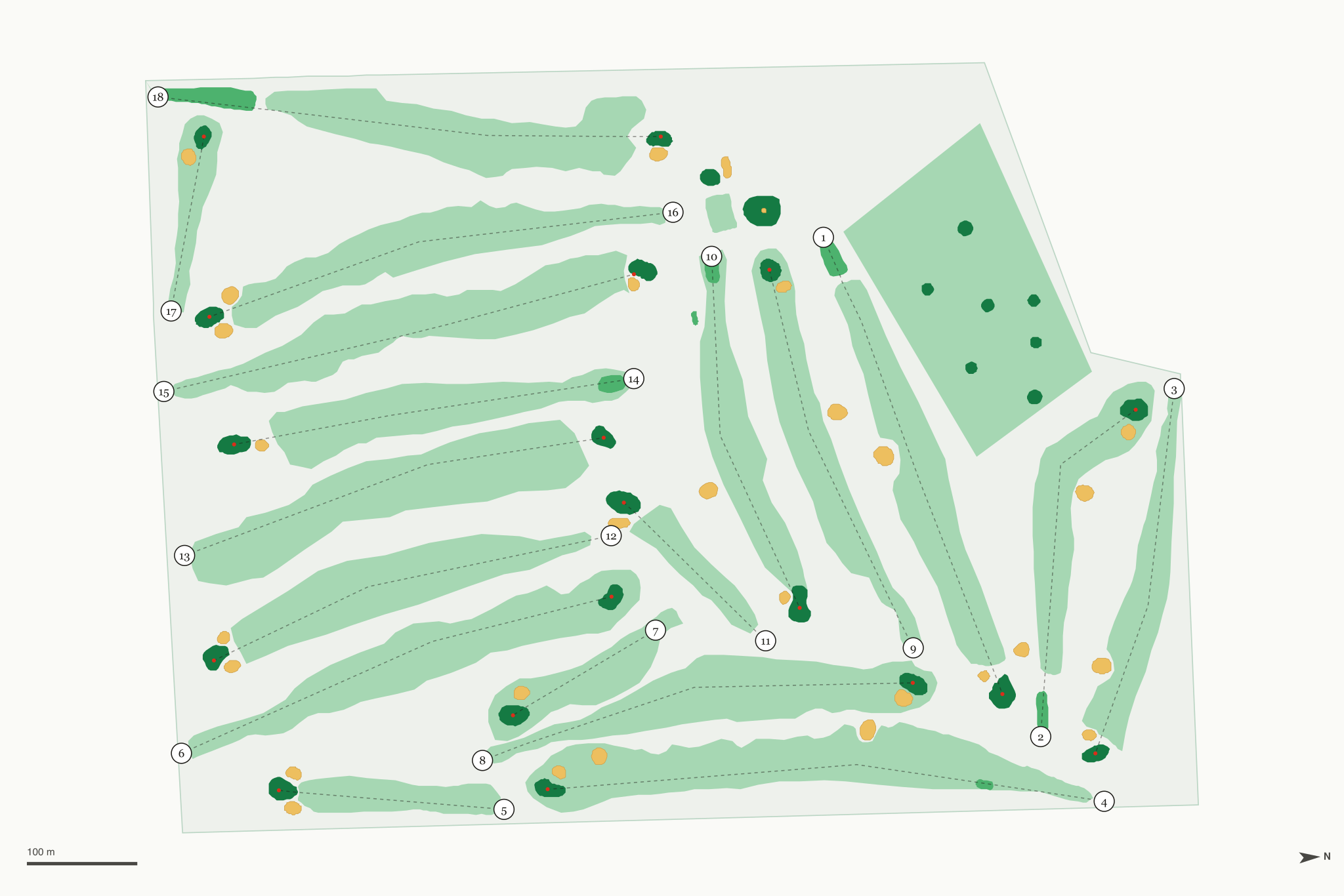 Map of North Kern Golf Course
