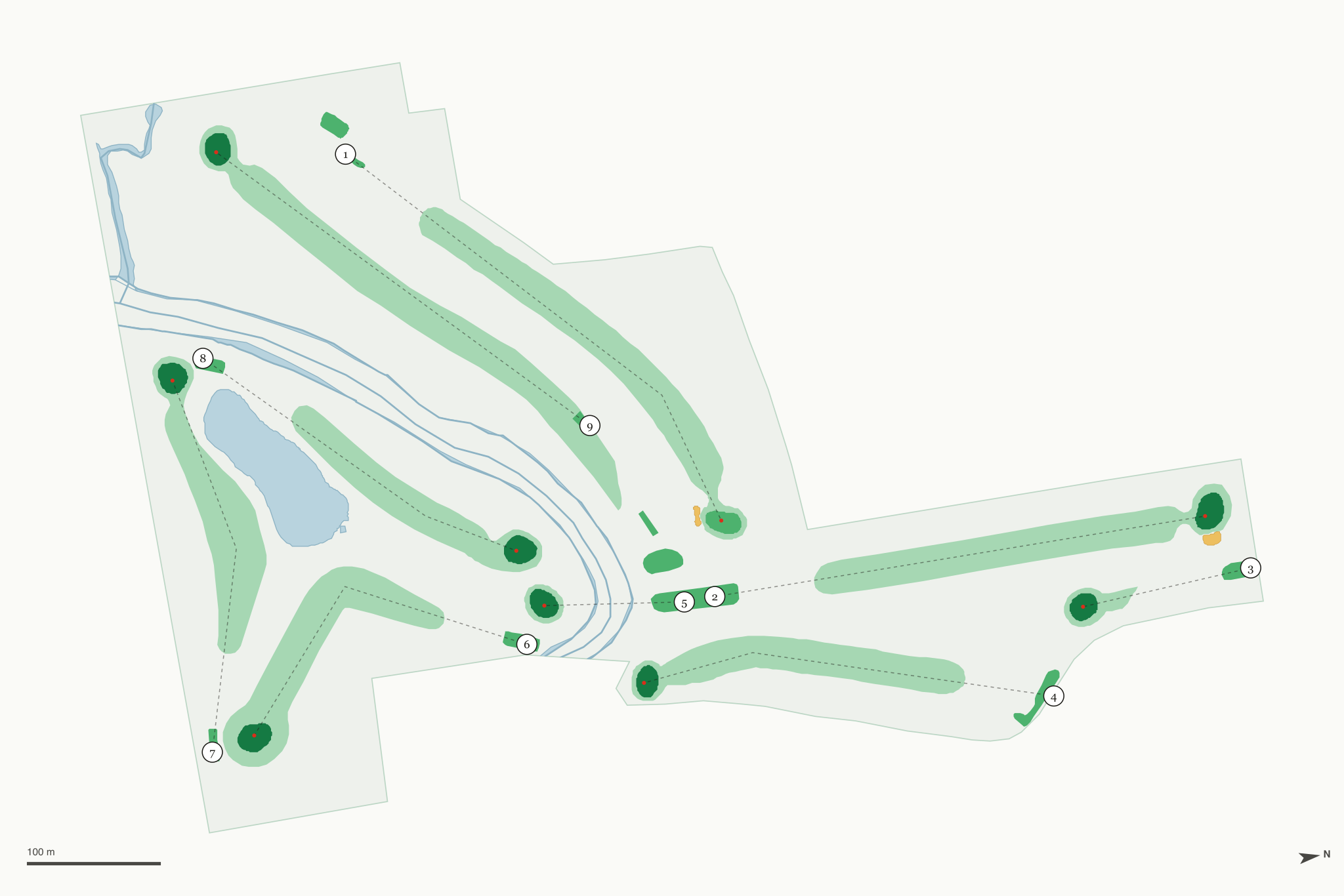 Map of River Bend Golf Course
