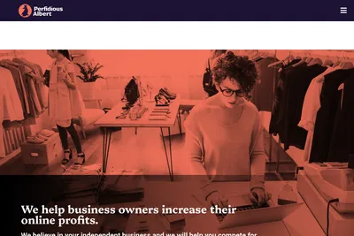 Screenshot of the Perfidious Albert homepage