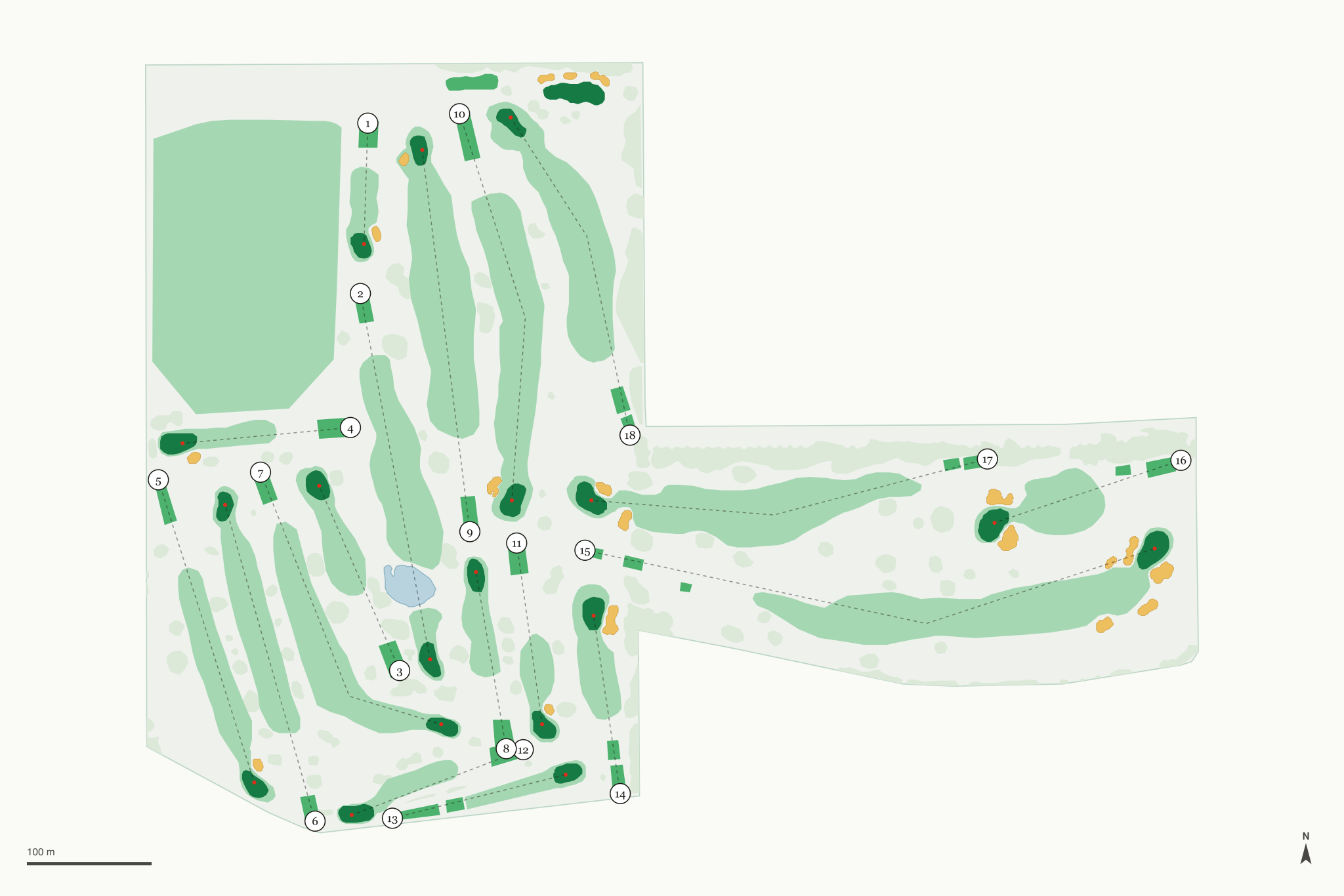 Map of Westchester Golf Course