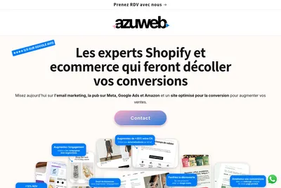 Screenshot of the Azuweb homepage