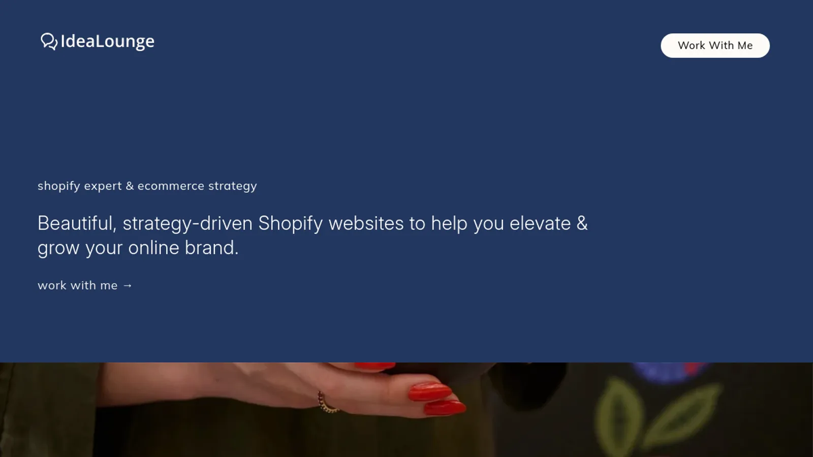Screenshot of the The Idea Lounge homepage