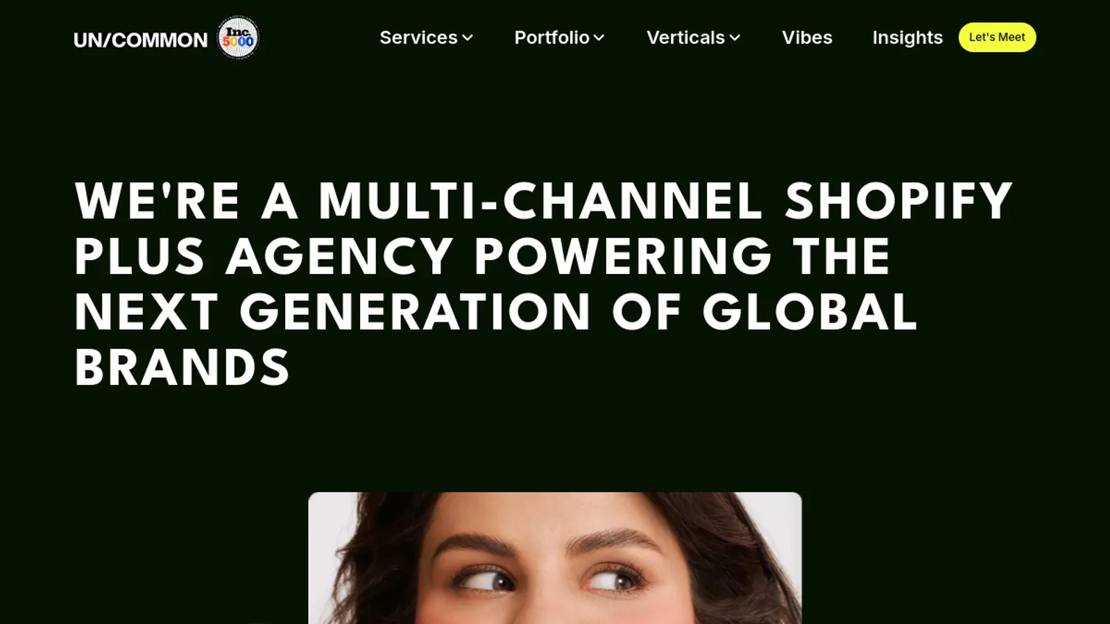 Screenshot of the UN/COMMON homepage