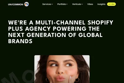 Screenshot of the UN/COMMON homepage