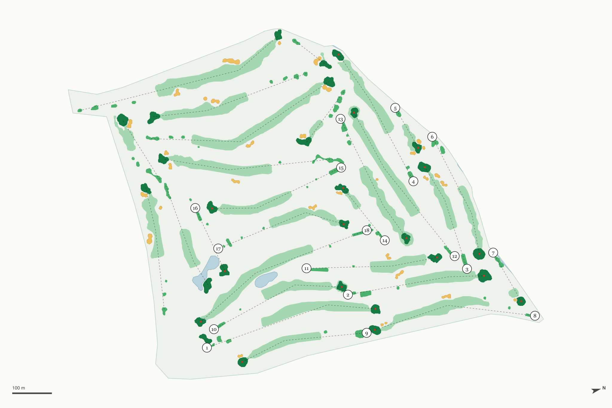 Map of River Greens Golf Course
