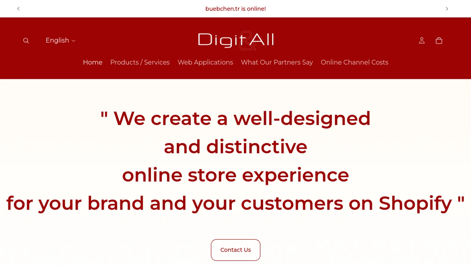 Screenshot of the Digit&All homepage