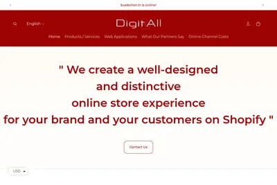 Screenshot of the Digit&All homepage