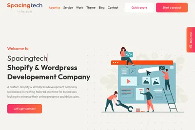 Screenshot of the spacingtech_webify homepage