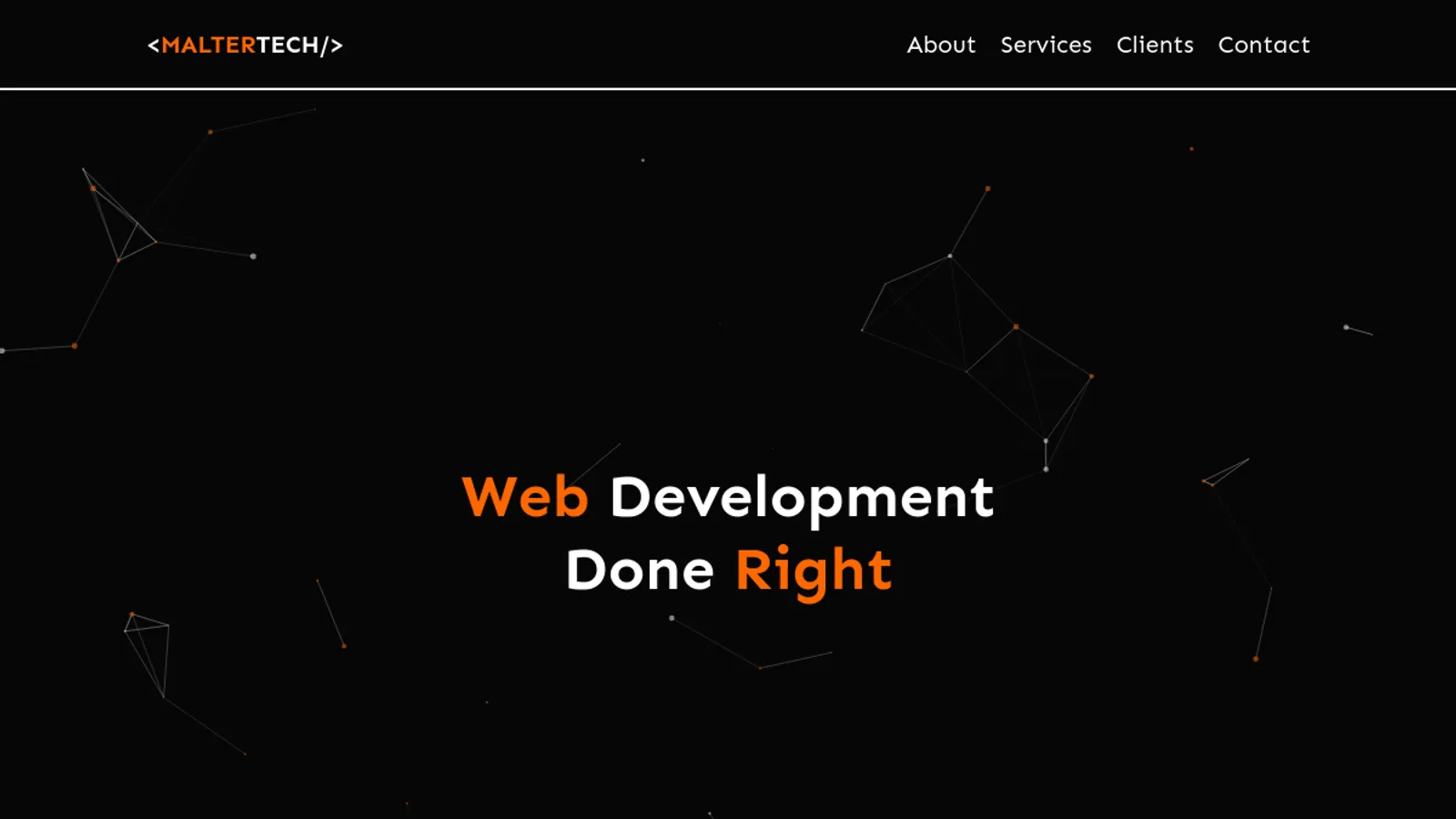 Screenshot of the MalterTech LLC homepage