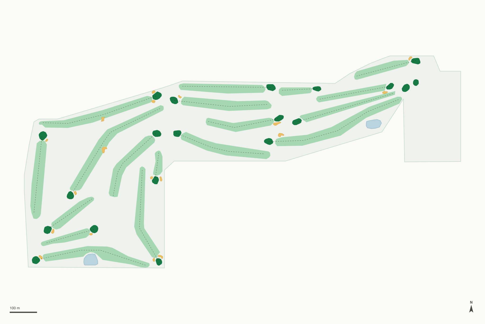 Map of Hubbard Golf Course