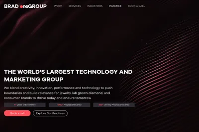 Screenshot of the BRAD oneGROUP homepage