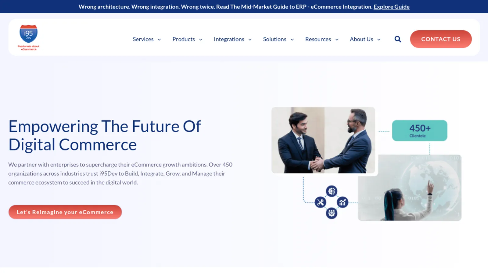 Screenshot of the i95Dev Inc. homepage