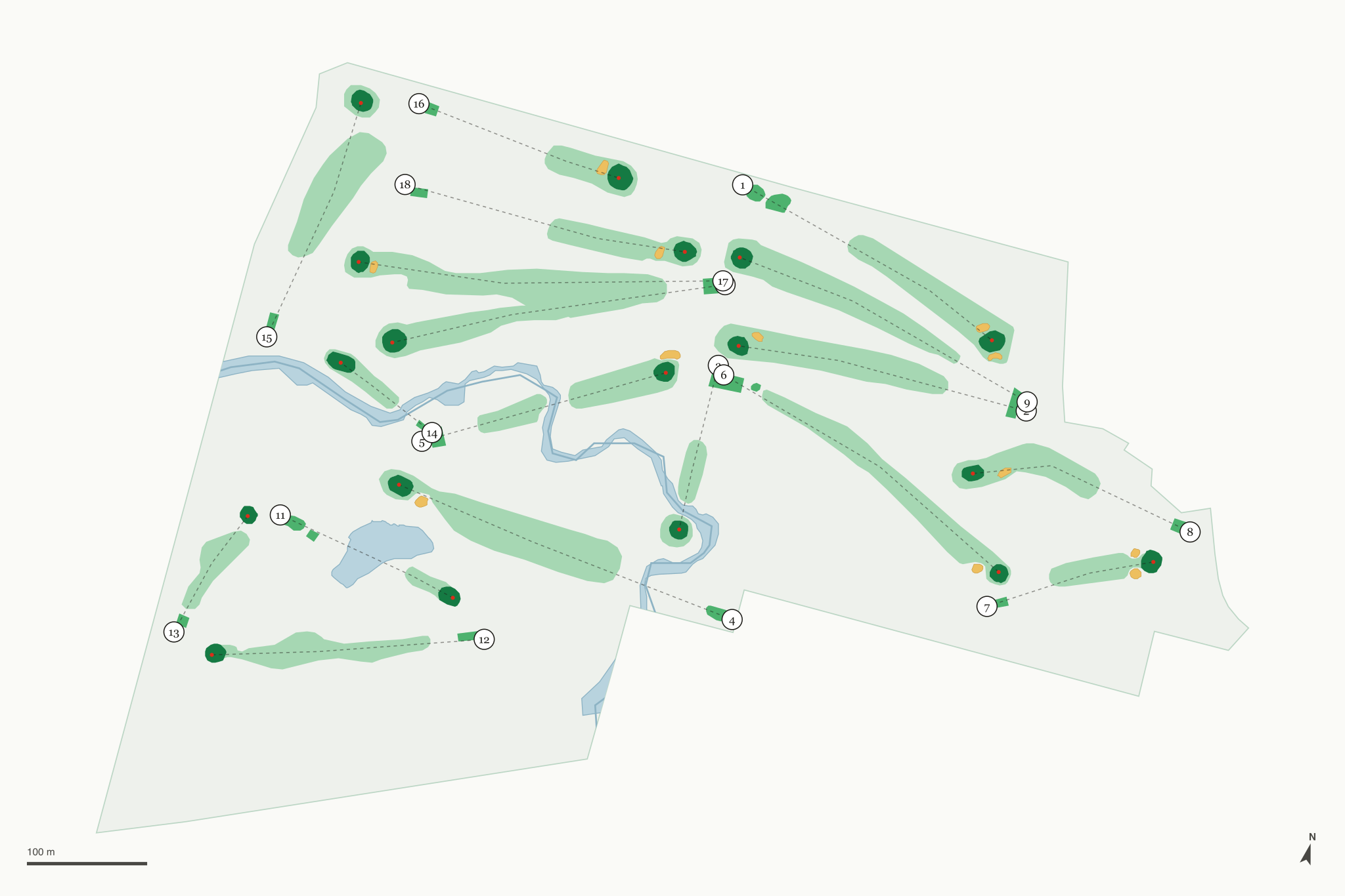 Map of Crystal Lake Golf Course