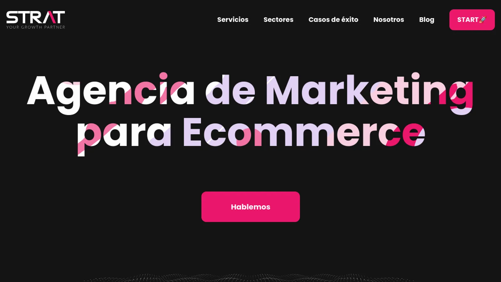 Screenshot of the STRAT homepage