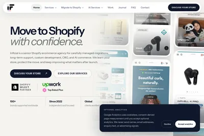 Screenshot of the Inficial Infotech homepage