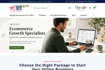 Screenshot of the Tyack eCommerce Solutions Australia homepage