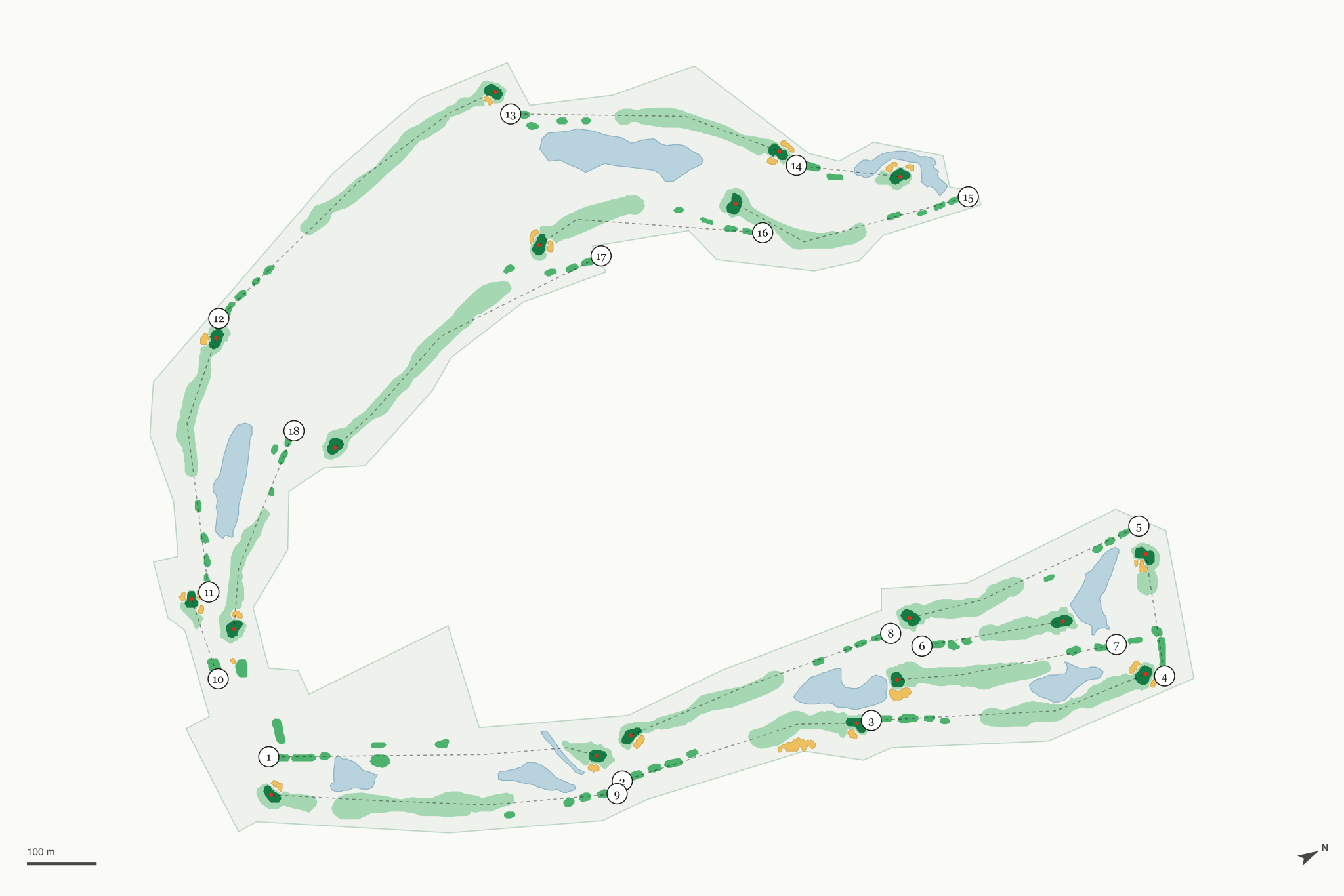 Map of Ironwood Golf Course