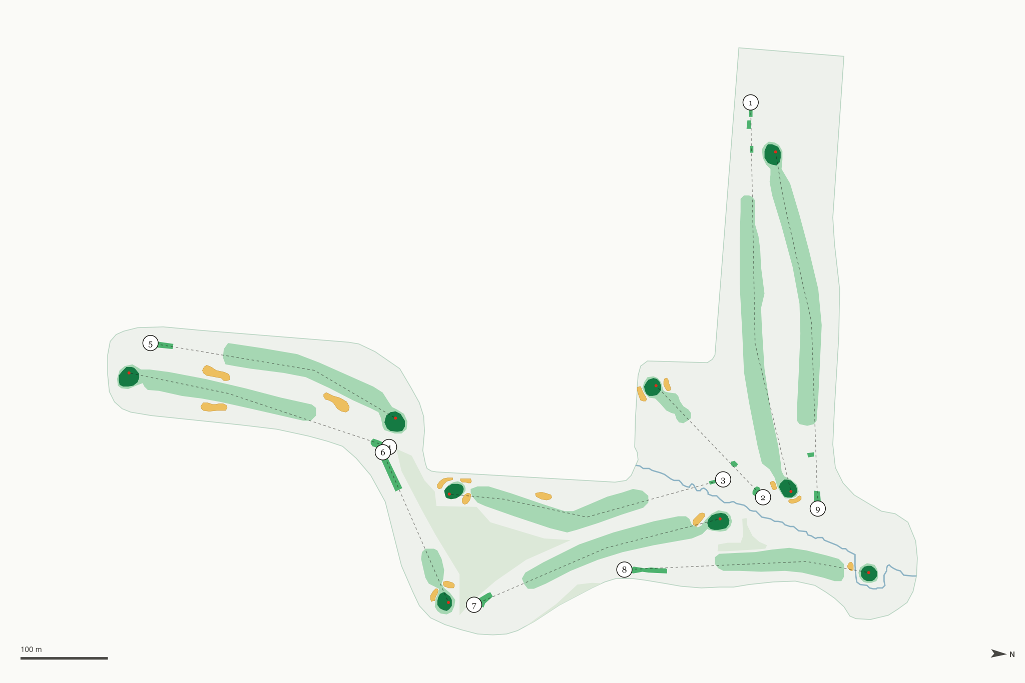 Map of North Branch Golf Course