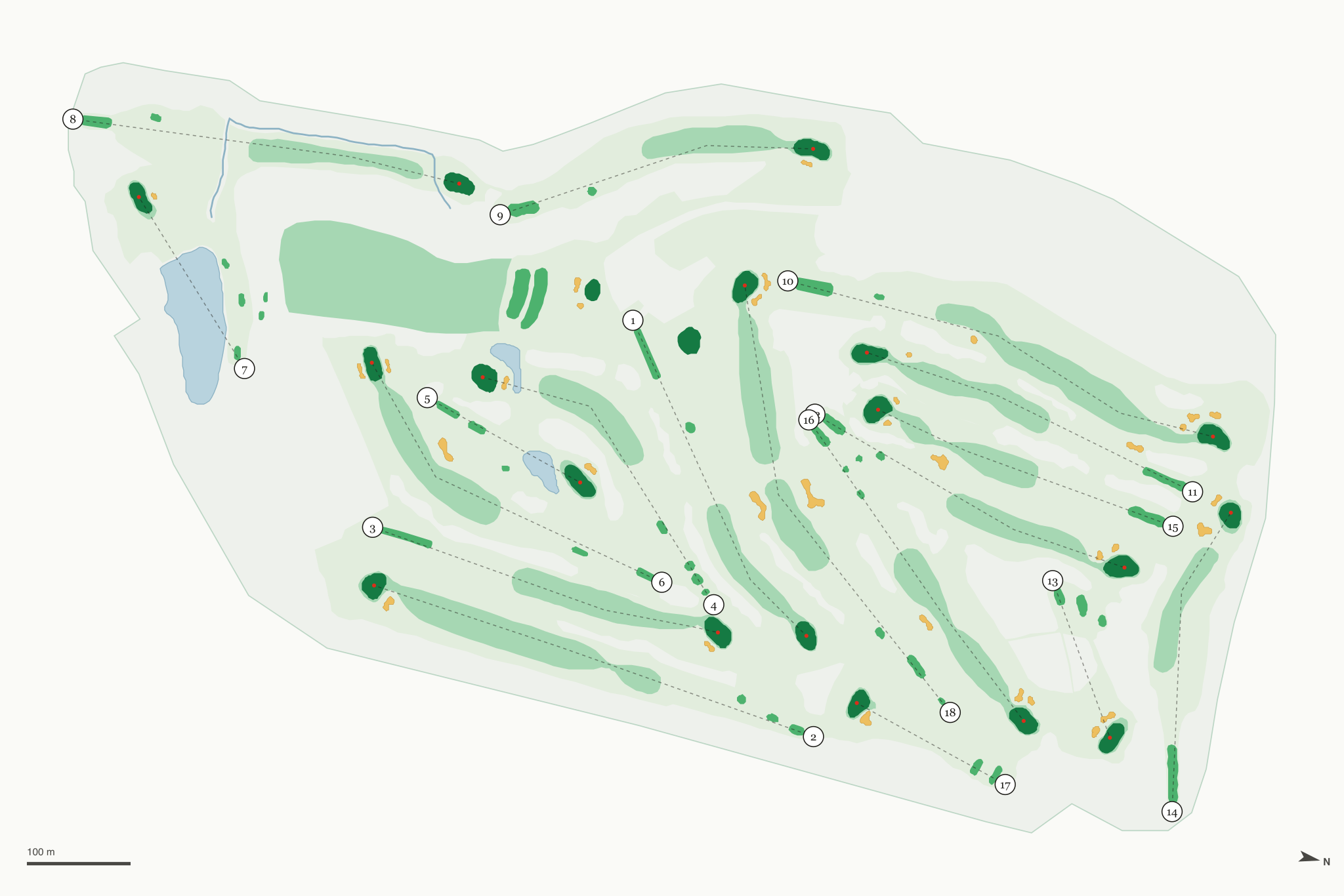 Map of Carroll Meadows Golf Course