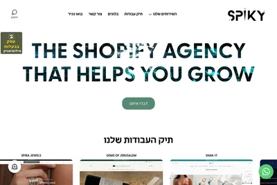 Screenshot of the SPIKY DIGITAL homepage