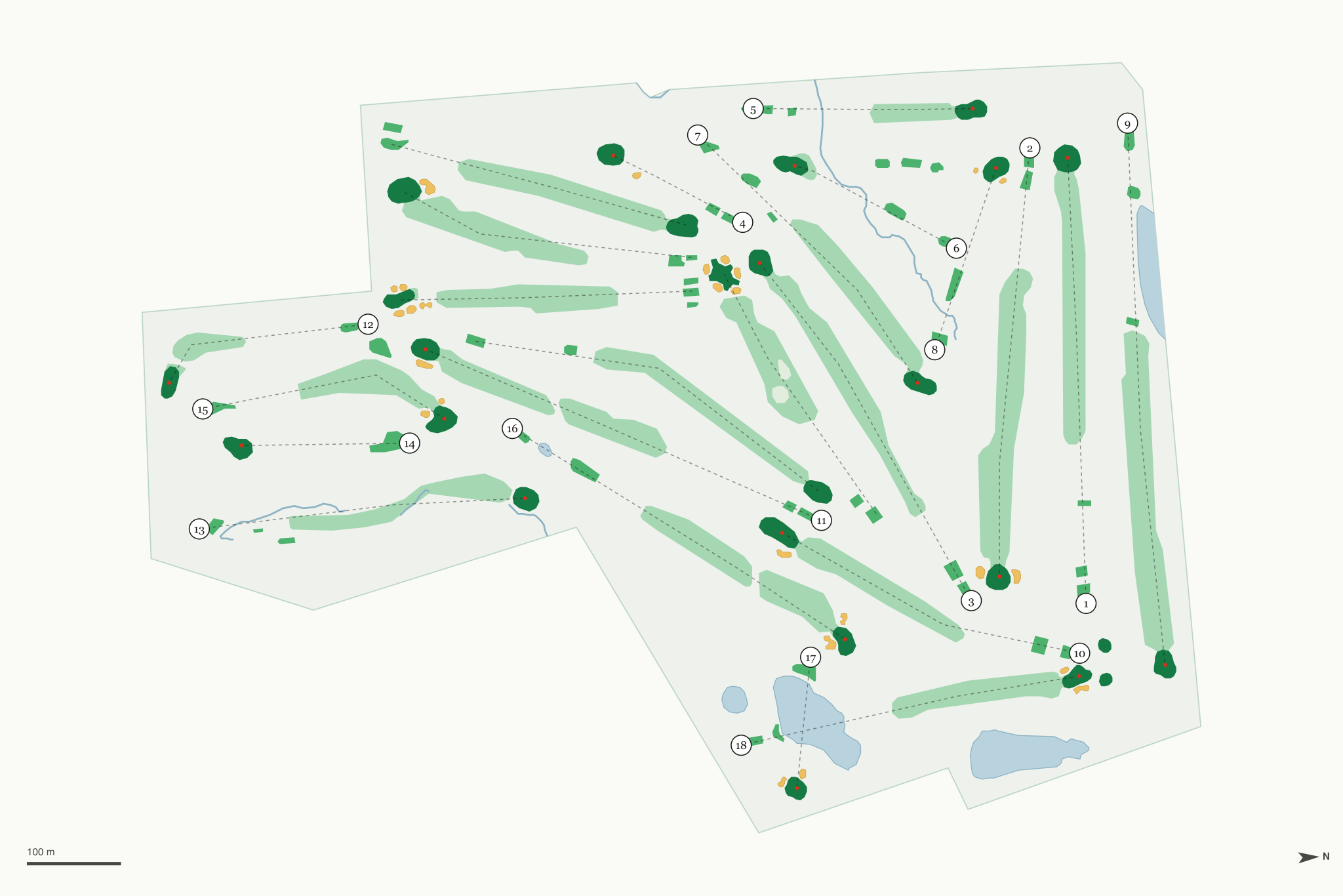 Map of Hinckley Hills Golf Course