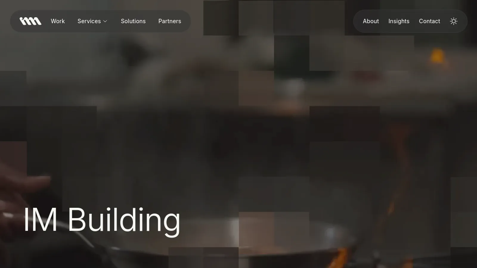 Screenshot of the IM Digital homepage