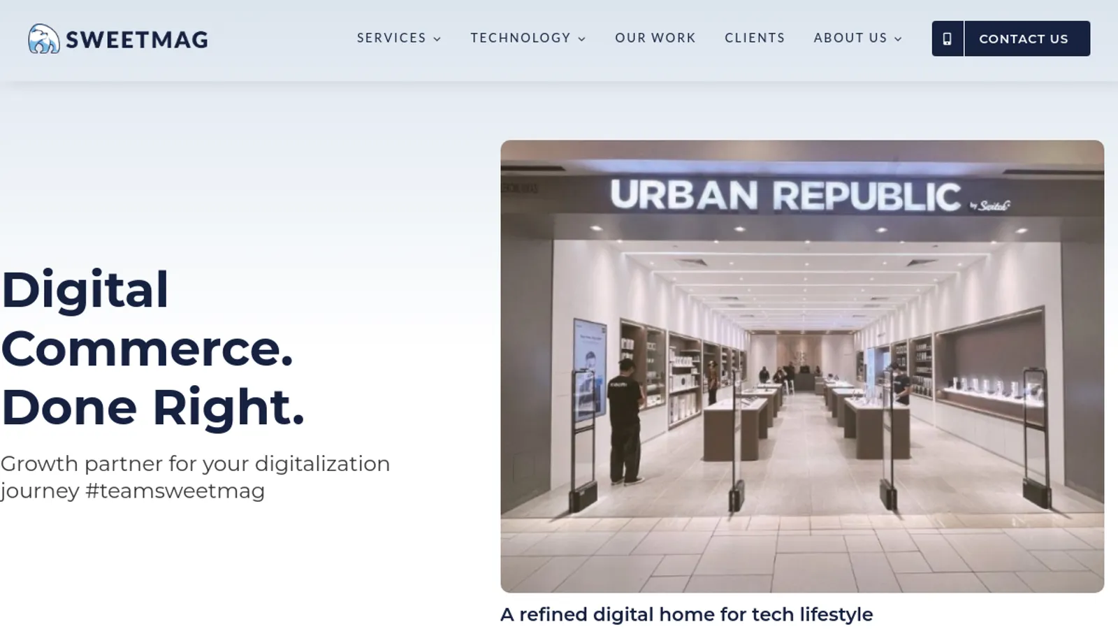 Screenshot of the Sweetmag Solutions (M) Sdn Bhd homepage
